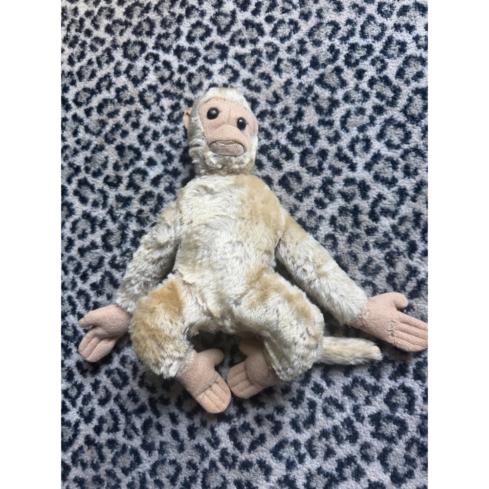1950s 60s Mohair Monkey Chimp Plush 13" Stuffed Animal Felt Face MCM VTG